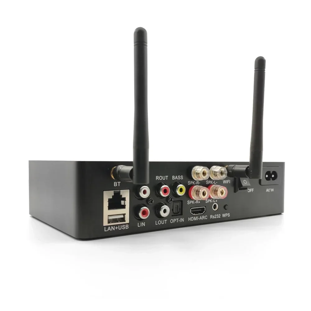 WA60 60W*2 ESS9023 WiFi and Bluetooth HiFi Stereo Class D Digital Multiroom Amplifier with Tadil Airplay Equalizer Free App - Image 3