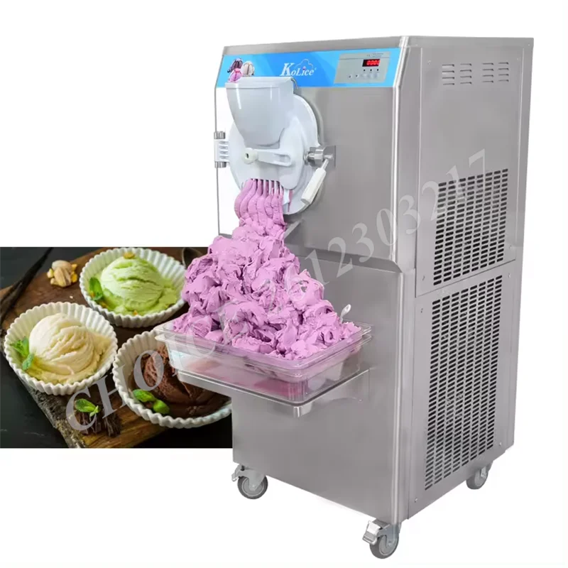 

220V LCD Touch Screen Commercial Single Flavor Vertical Stainless Steel Hard Ice Cream Making Machine 48L/H Fruit Gelato Maker