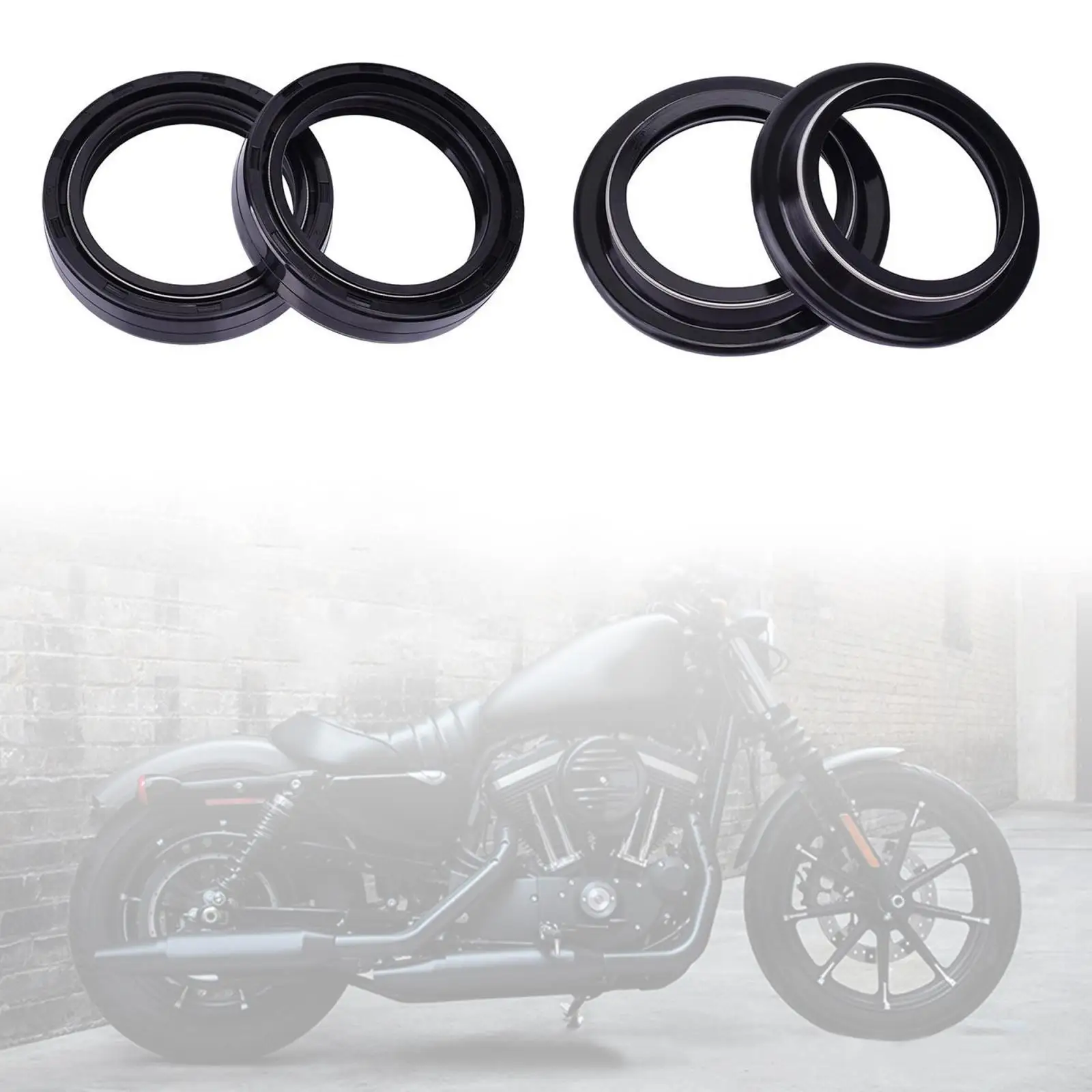 

4-х шт., сальник демпфера передней вилки мотоцикла и пылезащитное уплотнение, износ амортизатора