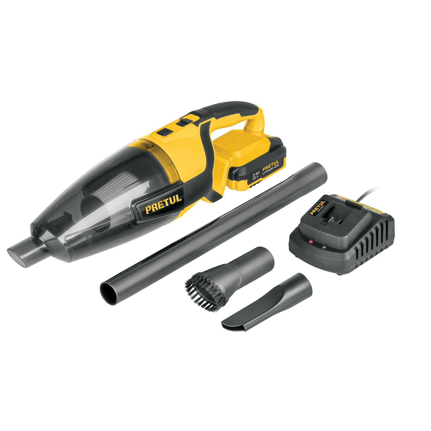 

Car vacuum cleaner, 20V, 1 2Ah battery, PRETUL