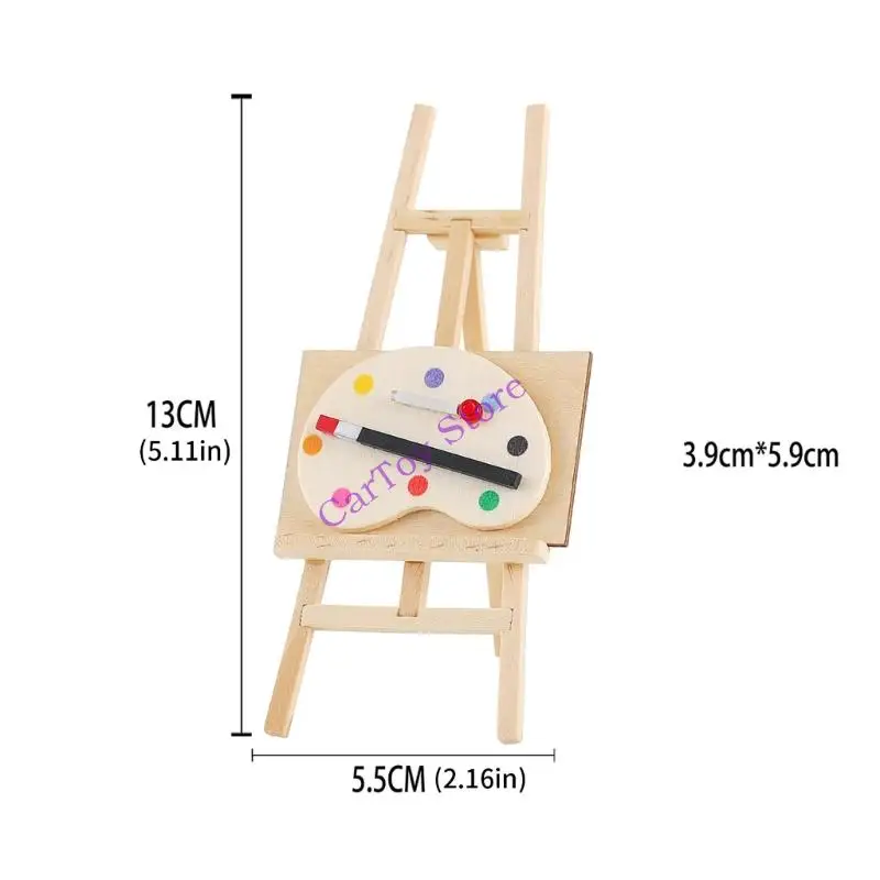 

Dollhouse Miniature Easel Stands Model Figure Scale Furniture For Kids Safe Educational Toy Pretend Play Craft Project