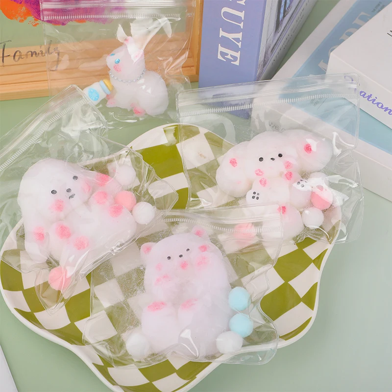 1PC Kawaii Little Bear Squeeze Toy Funny Soft Slow Rebound Stress Release Toys Cartoon Cat Rabbit Decompression Toys Kids Gifts