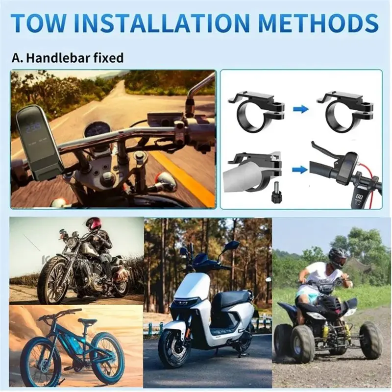 Phone 12V Waterproof USB Fast For Motorcycle PD USB-C& QC 3.0 Power Outlet Socket With Switch Voltmeter-A02G