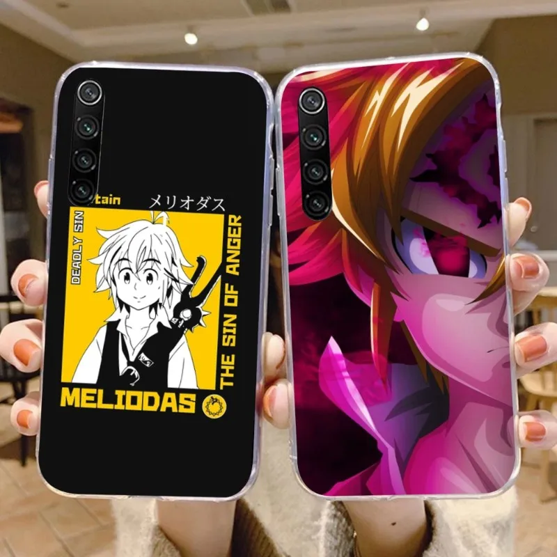 Anime Meliodas Elizabeth Phone Case for Xiaomi 13 Lite 12 11T 10 9 Redmi Note 12 11 10 10S Pro 9 9A 8 Clear Phone Cover Funda