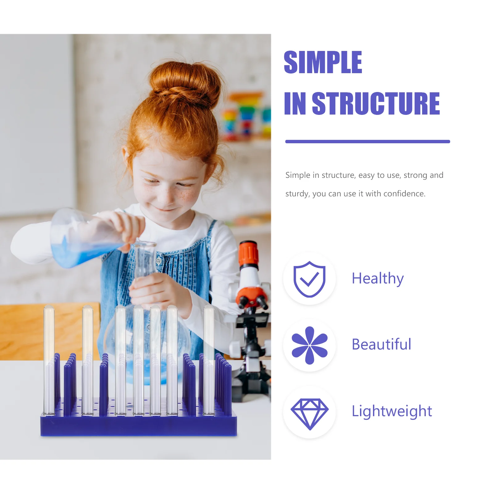 Laboratory Test Tube Stand Holder Peg Drying Plastic Tubes Rack Side Oil Storage Clothes