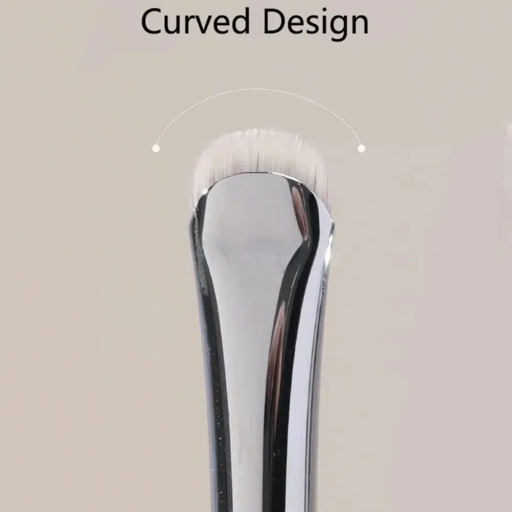 แปรงแต่งหน้าแบบโค้งใหม่ แปรงแต่งหน้าขนาดเล็กบางเฉียบ แปรงเขียนขอบตาคม แปรงแต่งตา เครื่องมือแต่งหน้าสำหรับดวงตา