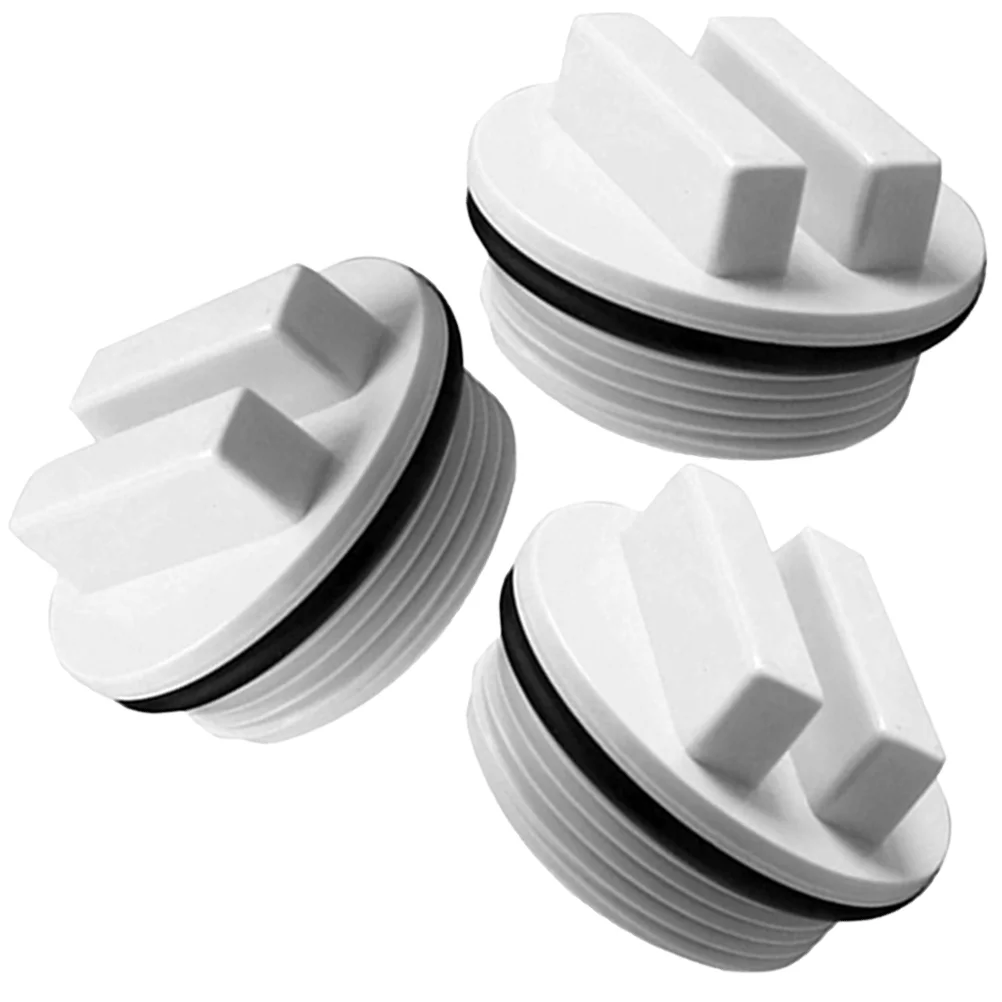 3 Pcs Swimming Pool Accessories Plugs Stoppers Accessory Belt Filter Pump Ground Plastic Return Drain