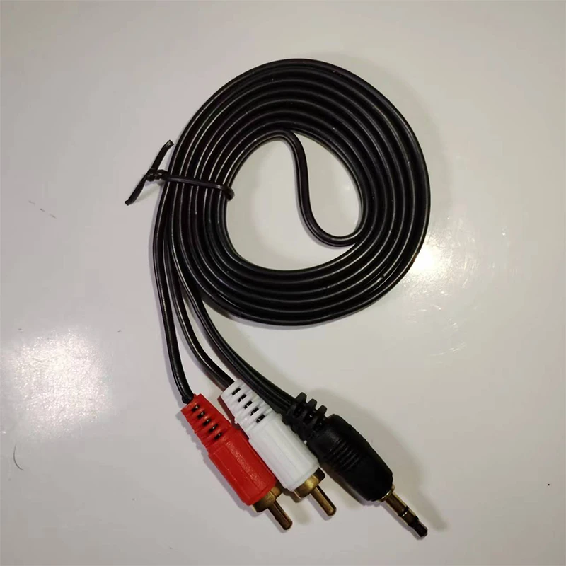 3.5mm do 2 RCA kabel audio-wideo Y kabel splittera dla komputera DVD z komputerowym nagrywarkiem TV