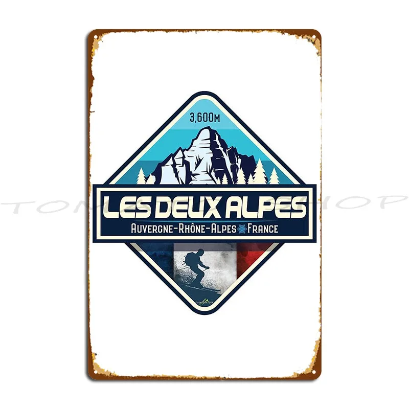 Symphonie Neige Et Soleil Ski  Metal Sign Wall Plaque Custom Create Decoration Designer  Tin Sign Poster