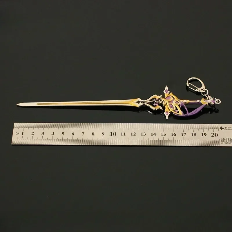 21cm Genshin Props Absolution One Handed Sword Weapon Keychains Metal Model Collection Ornament Crafts Game Peripheral Gifts Toy