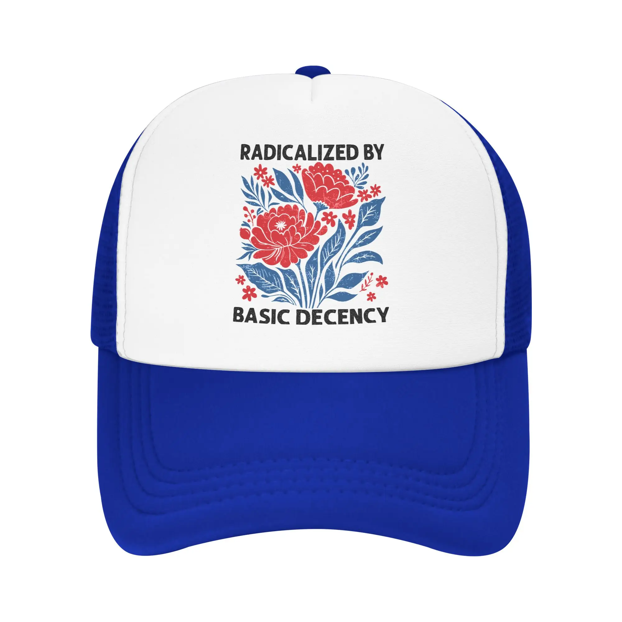 Radicalized by Basic Decency Mesh Baseball Cap Sun Caps Resist Activism Hat Adjustable Snapback Caps Wholesale New Trucker Hat