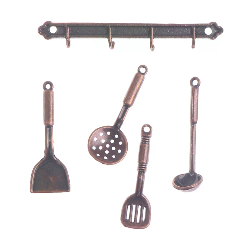 Miniaturowa łopatka do domku dla lalek, łyżka do zupy, pojemnik do przechowywania, symulacja przyborów kuchennych