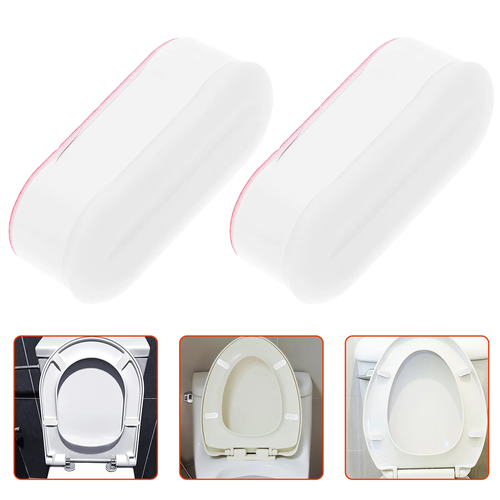 

4pc Toilet Seat Bumpers Strong Adhesive Universal Seat Bumper Kit Household Replacement Bumpers Fit Most s Easy