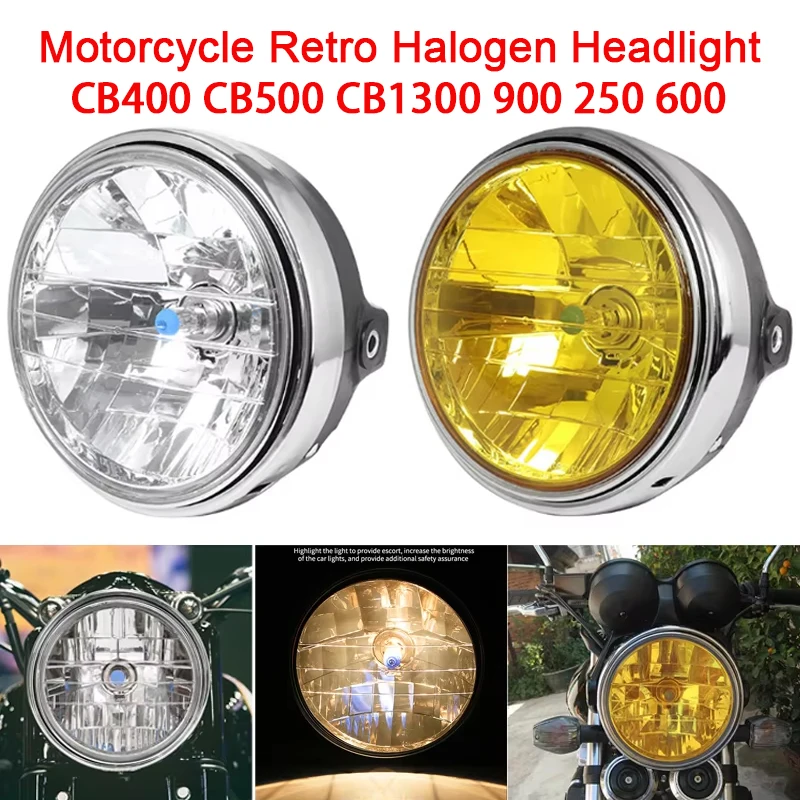 

Мотоциклетная ретро галогенная фара, модификация передней фары для Honda CB400 900 CB1300 CB Hornet, аксессуары для мотоциклов