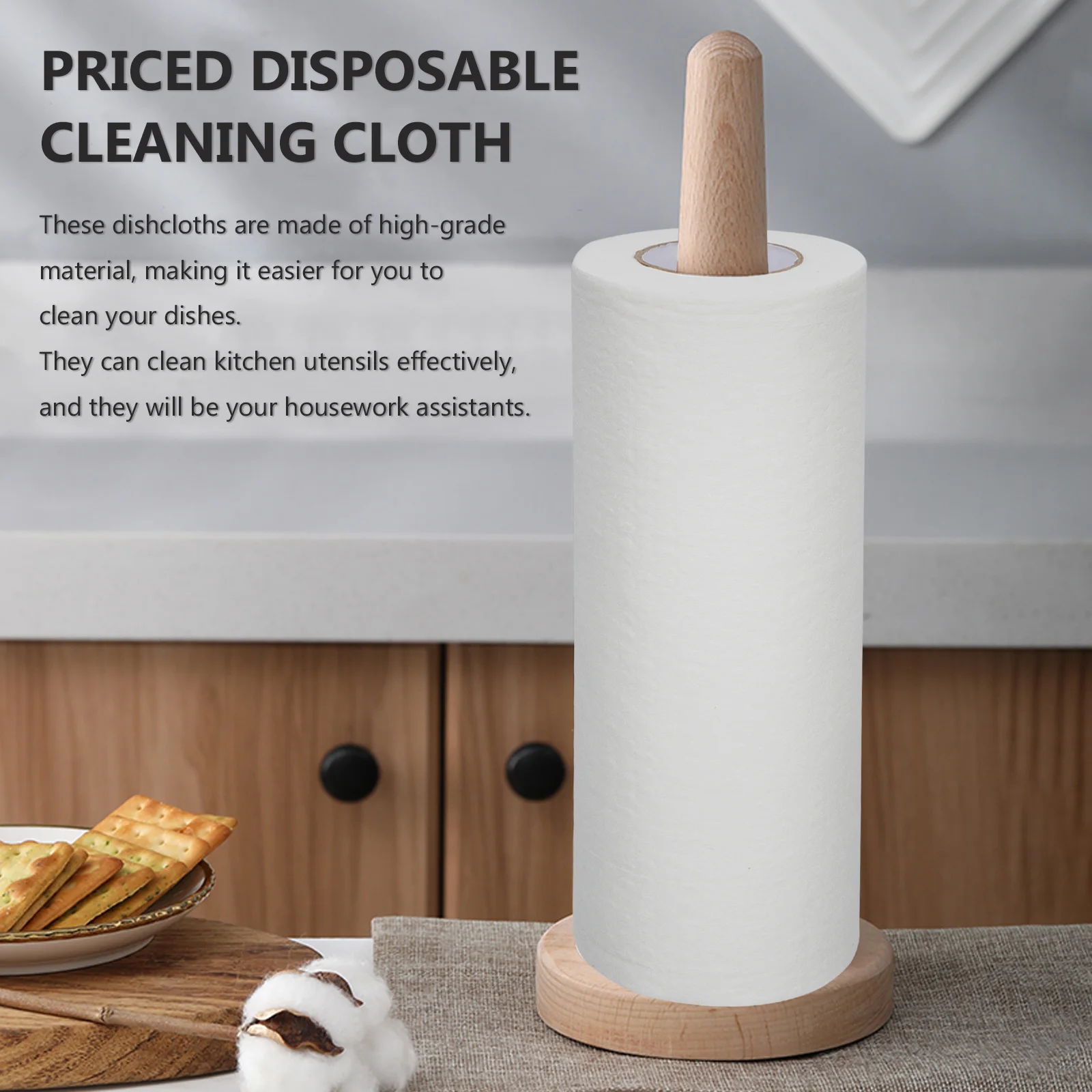 

2 Rolls Kitchen Paper Dishcloth Quick Dry Cleaning Cloth Reusable Multi Function Towel Bamboo Paper Towels Household Kitchen