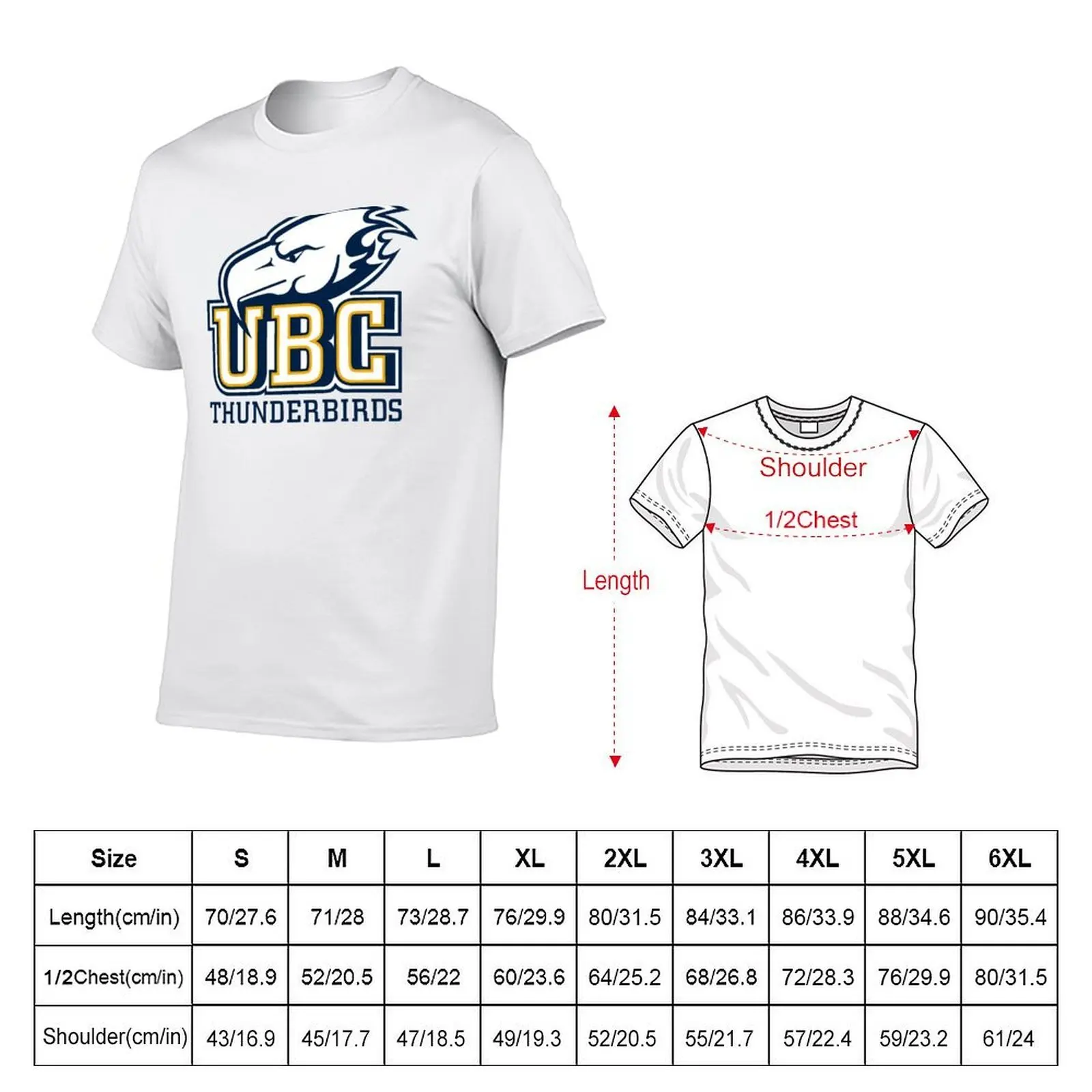 تي شيرت UBC Thunderbirds تي شيرت أنيمي تي شيرت كبير الحجم للرجال تي شيرت قطن 100 بالمائة