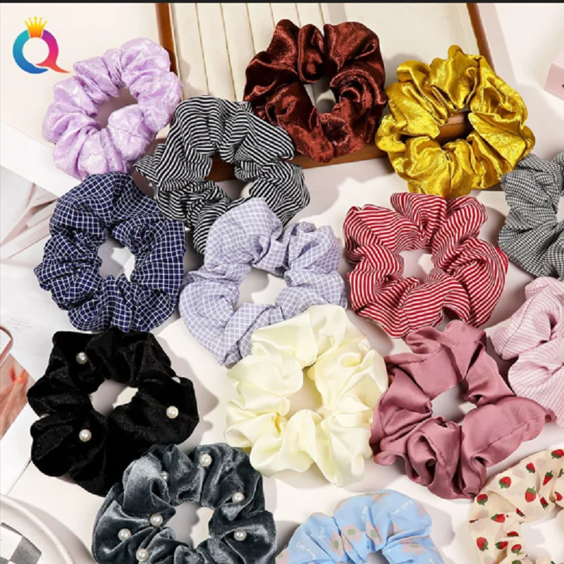 

Korean Style Velvet Scrunchie Hair Ties for Women Sweet Fresh Simple Hair Bands Multicolor Assorted Hair Accessories