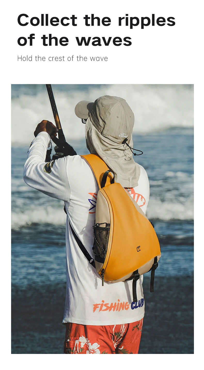 TANGCOOL Umhängetasche für Herren, wasserabweisender Umhängetaschen-Rucksack, große Kapazität, diebstahlsichere Brusttasche für Reisen, Wandern, täglichen Gebrauch – Detail 6