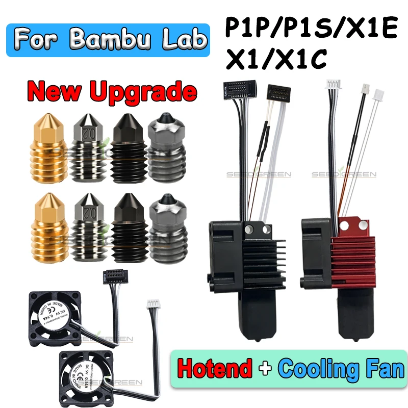 

Для X1/X1C/X1E/P1P/P1S hotend термистор латунь медные закаленные сопла 3D-печать новое обновление Bambu Lab Hotend 2,0