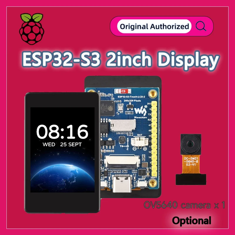 

Waveshare ESP32-S3 2inch Capacitive Touch Display Deve Board, ESP32 With Display, 240×320 Pixels, IPS Panel, 32-bit LX7