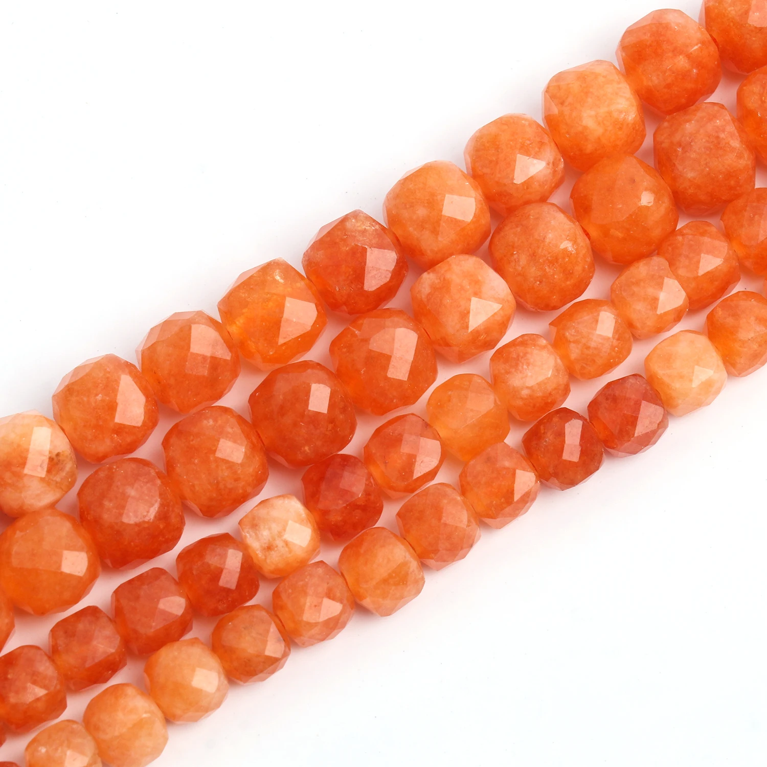 Wholesale AA Faceted Red Carnelian Jade Beads 6mm 8mm Loose Spacer Beads For Jewelry Making Diy Bracelet Necklace Accessories