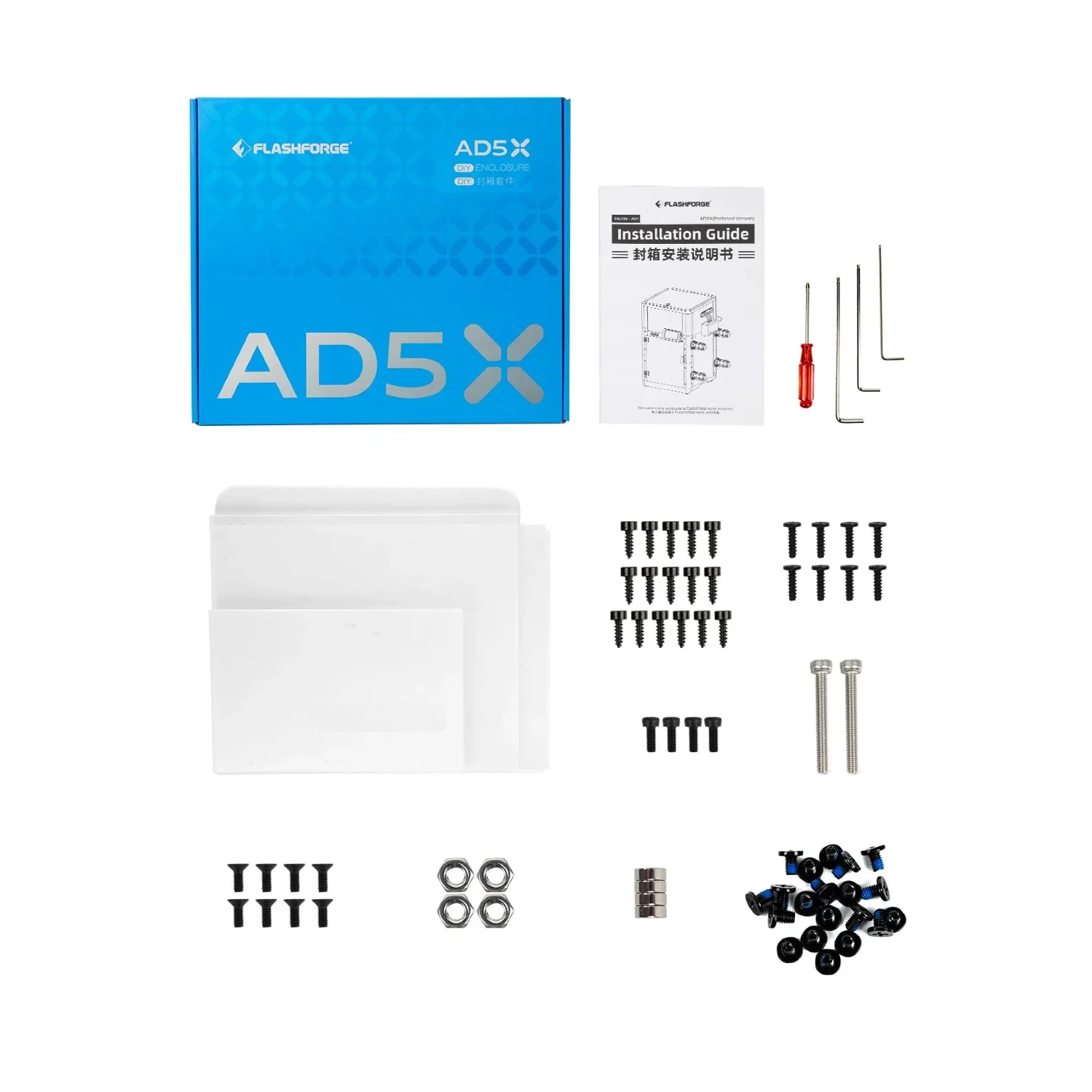 

Enclosure Kit for FLASHFORGE AD5X Original Protective Cover Dust Prevention for AD5X 3D Printer Parts