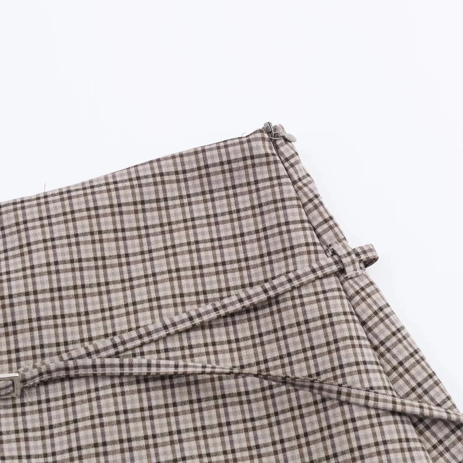 SHH Autumn New Women's Design Slim Fit Metal Buckle Waist Belt Skirt Pants mid Waist A-Line Skirt Standard Edition Polyester ...