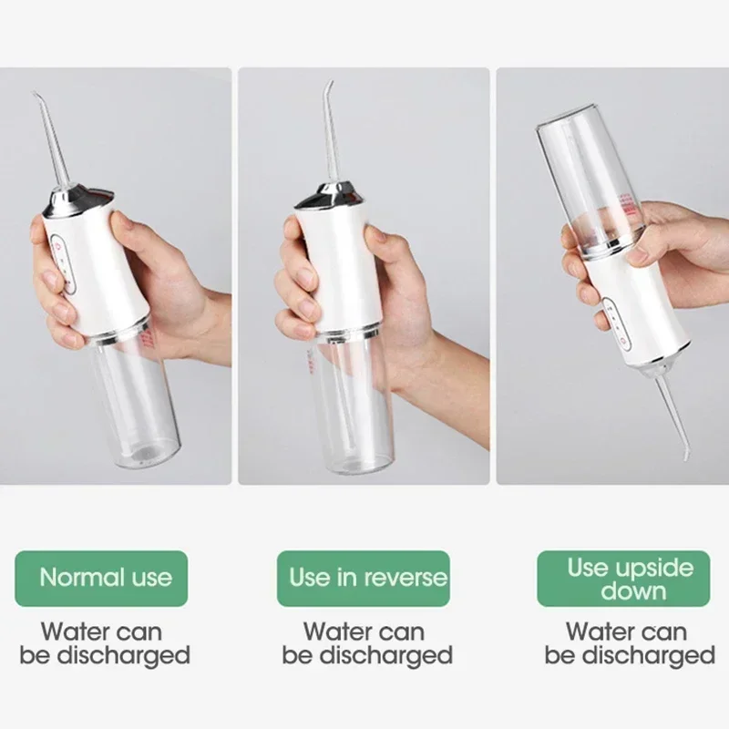 2025 Irrigatore orale Dentale Acqua Flosser Per La Pulizia Dei Denti USB Acqua Filo Interdentale Jet Dente Pick 4 Punte Bocca lavatrice