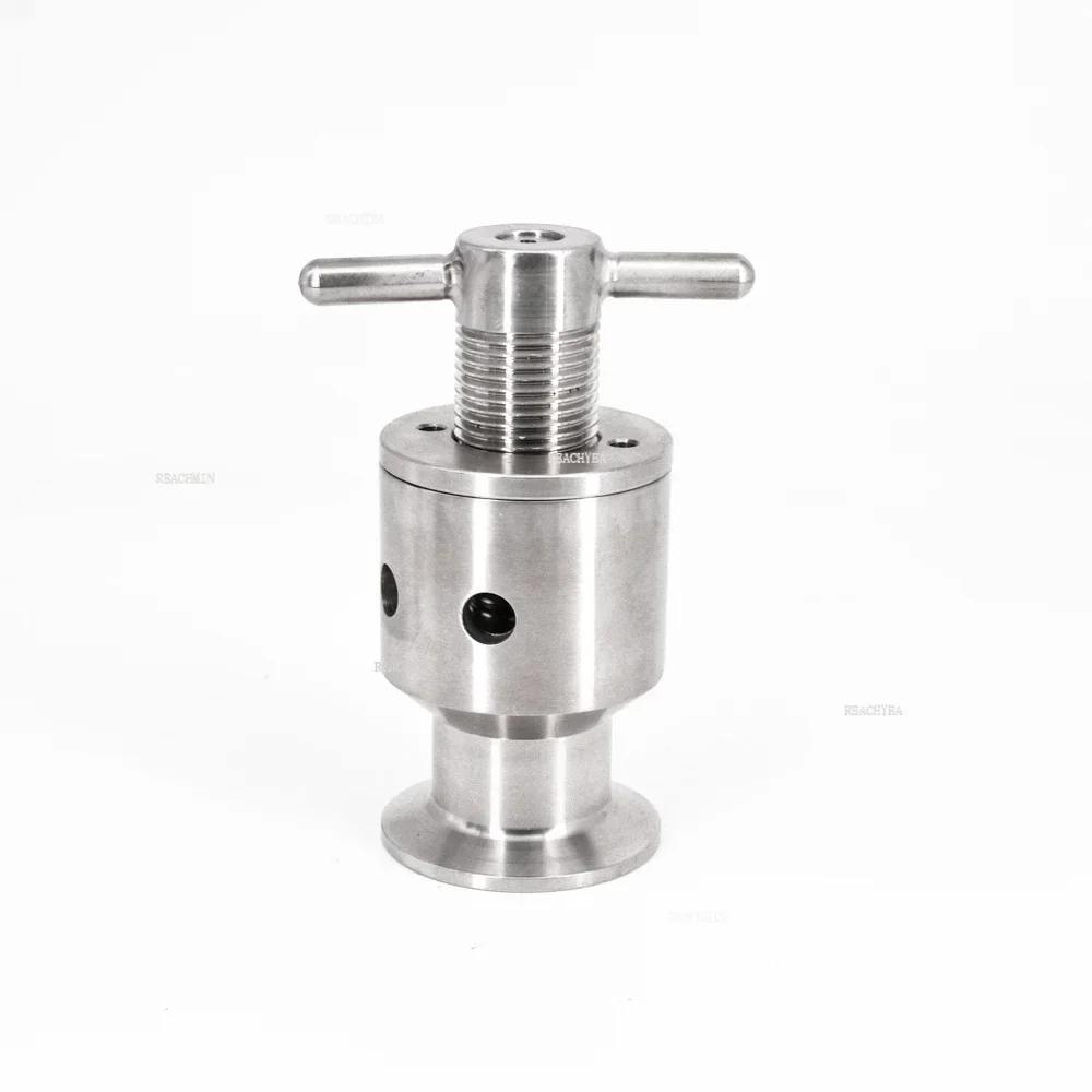 

1.5" Tri Clamp 0.5-5 Bar Adjustable Pressure Relief Safety Valve Sanitary SUS 304 Stainless Steel Beer Brewing Fermenter Keg