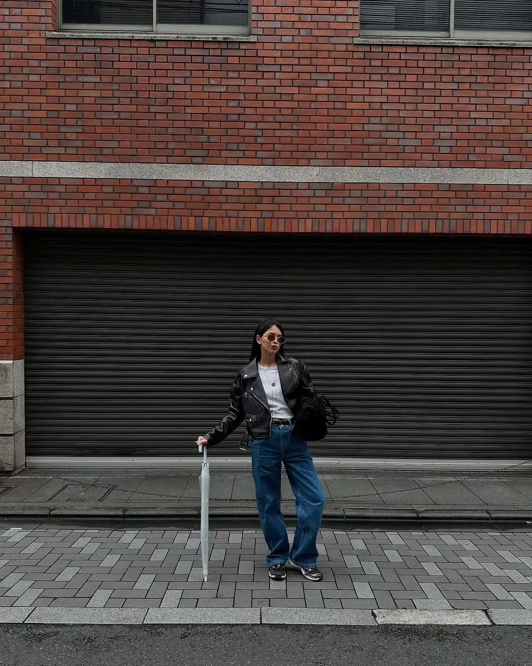 Giacca casual in pelle corta nera moda donna solida manica intera cintura con cerniera giacche corte 2026 cappotto Highstreet quotidiano da donna