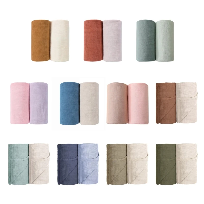 

2Pc 120*120cm Cotton Muslin Baby Receiving Blankets for Girls and Boys Newborn Muslin Swaddle Blanket Bedding Infant Bath Towel