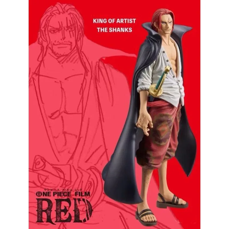 

New 18cm One Piece Anime Figure Red Hair Shanks Action Figures Cartoon Figure Model PVC Doll Collection Decoration Kid Toy Gift