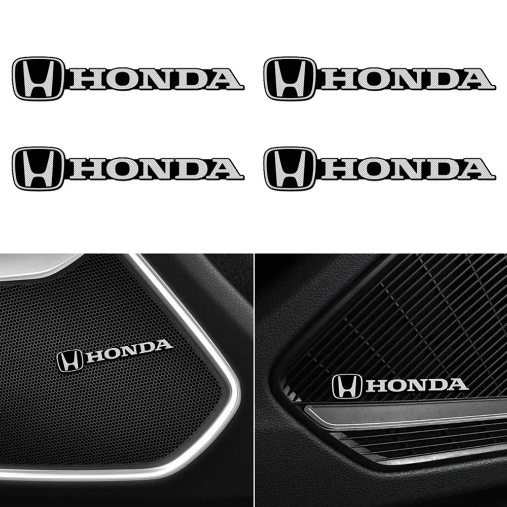 

3D Car Audio Decoration Sticker ABS Emblem Badge Decal for Honda Civic Accord Fit Mugen Vezel CRV HRV Pilot Envix Odyssey