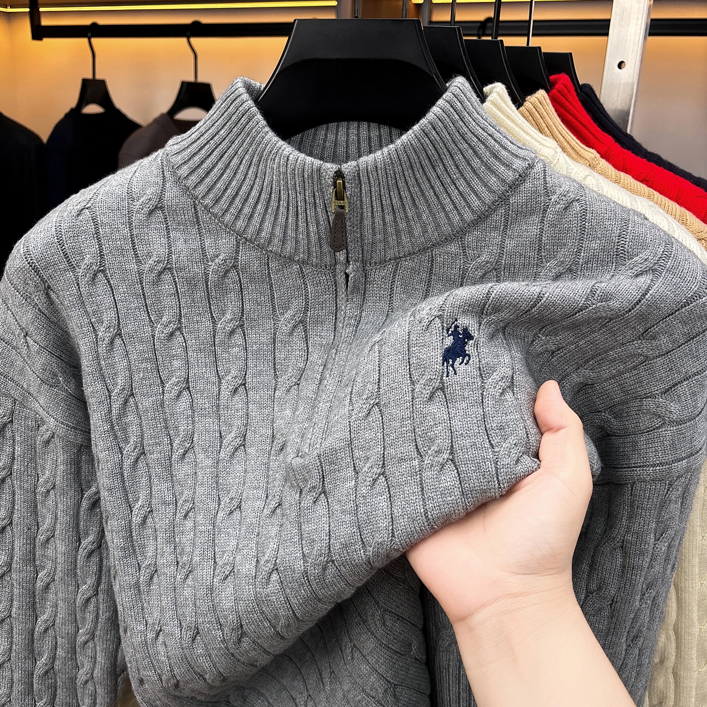 Wysokiej jakości męski sweter  – Men'S Fashion Zip Sweater recenzja i cena