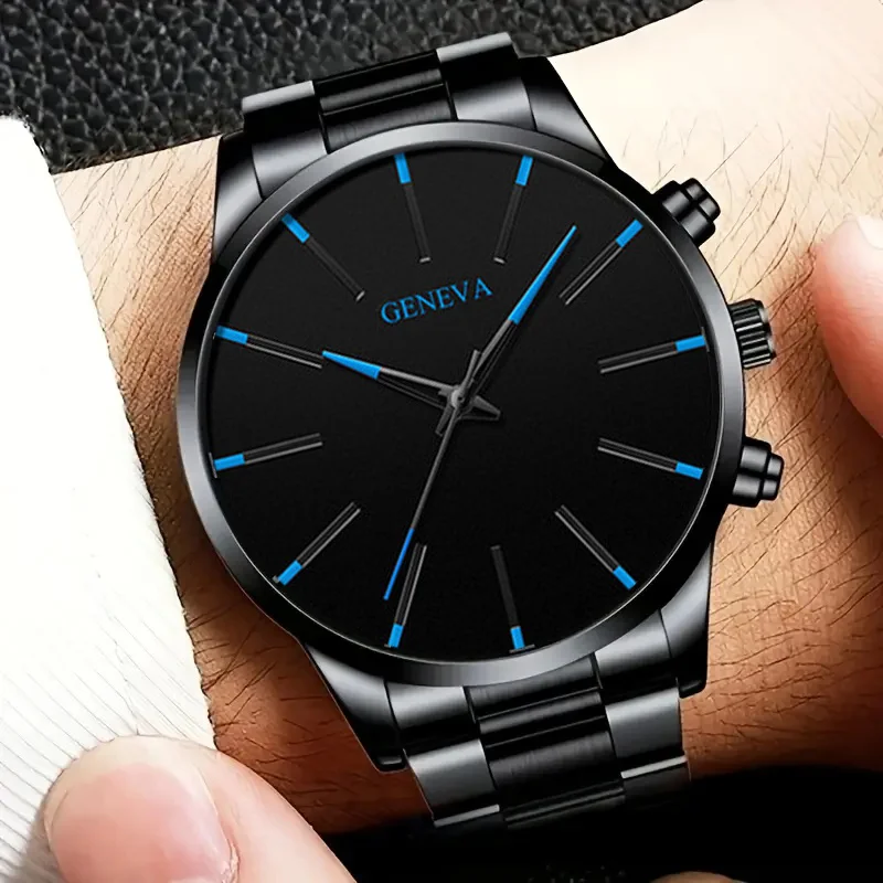 5-piece/set Luxury Men's Watch and Accessories Set, Business-Casual Alloy Watch