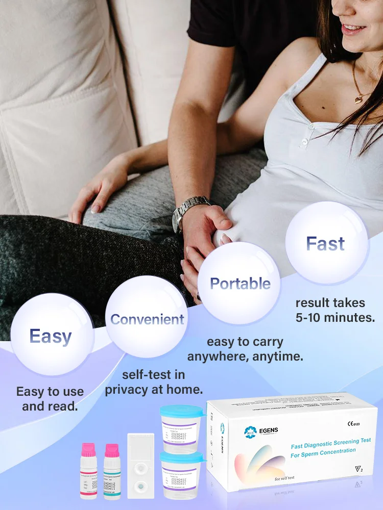 Men Fertility Test Kit for Self-Testing - Sperm Test for Men - Shows Normal or Low Sperm Count-color card