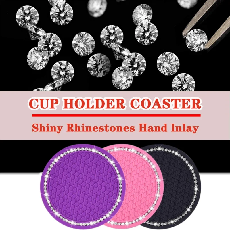 2 قطعة كوستر السيارة كوب ماء زجاجة حامل المضادة للانزلاق وسادة حصيرة هلام السيليكا مقاوم للماء للديكور الداخلي اكسسوارات السيارات التصميم