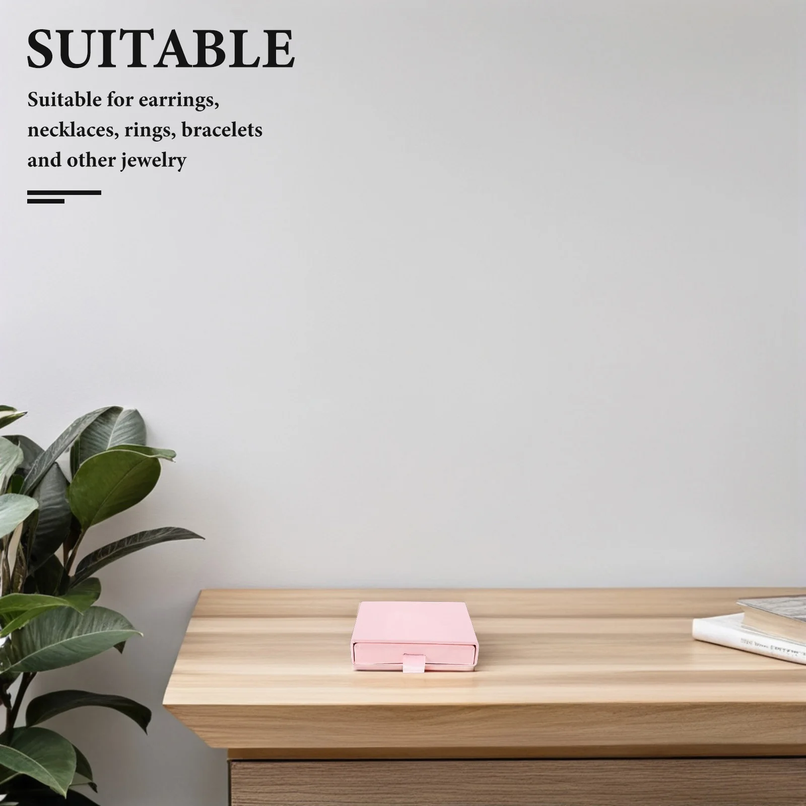 

2 Pcs Jewelry Gift Box Pink Paper Small Necklace Boxes for Packaging Durable Elegant Storage Bracelet Ring Earrings Display