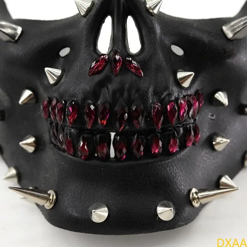 DXAA Rivet Rhinestones maska ​​maskarady dla dorosłych mężczyzn kobiety Halloween