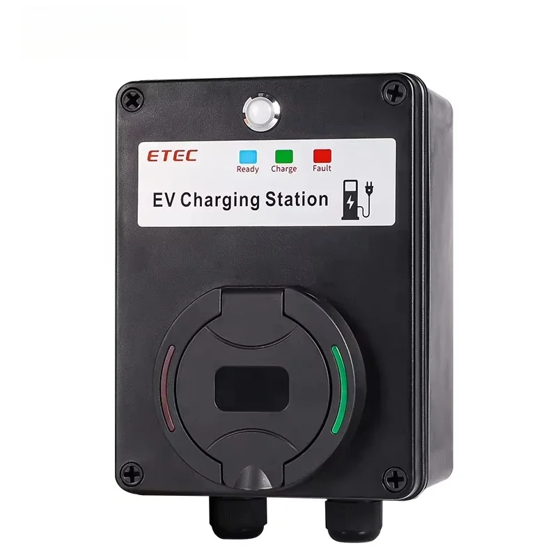 Low Price Basic Wallbox Charging Single-phase 32A 7.3KW Type 2 IEC 62196-2 Outlet With RCMU Unit