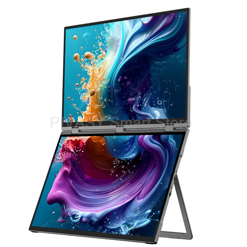 18.5 Inch 120HZ Touch-enabled Portable Monitor Foldable PC Gaming Secondary Display Expansion Dual Screen for PS5 Connection IPS