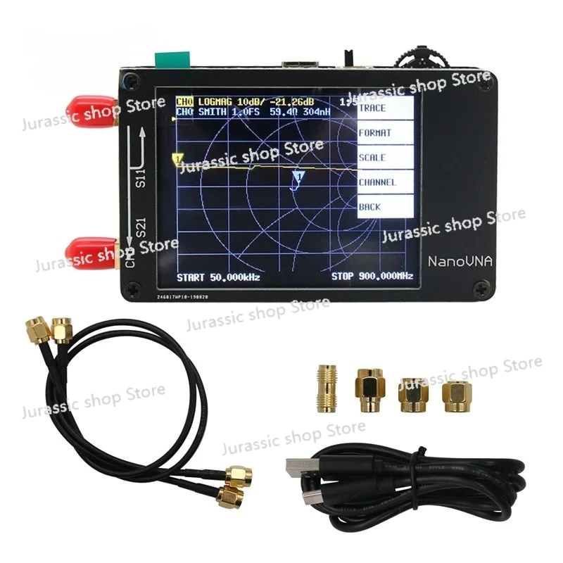 

50KHz-2GHz NanoVNA Vector Network Analyzer for MF HF VHF UHF Antenna 2.8" Touch Screen No Shell