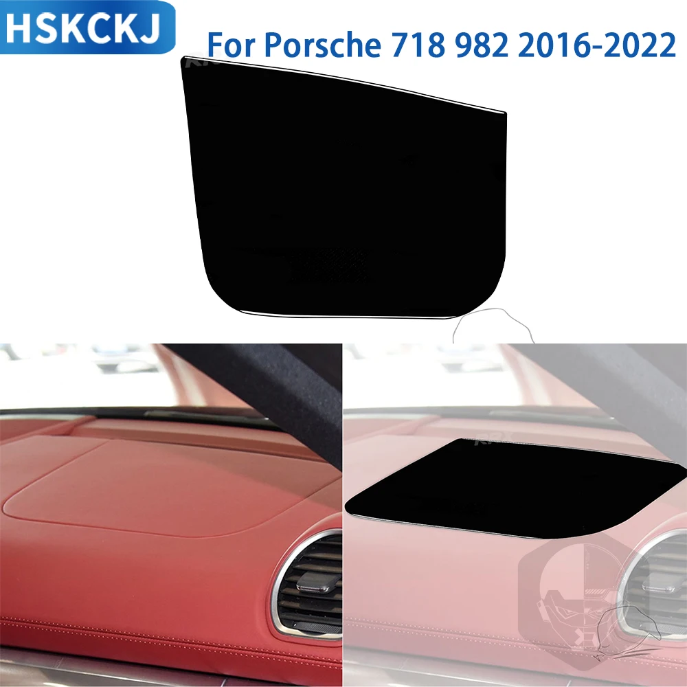 

For Porsche Boxster Cayman 718 982 2016-2022 Cars Accessories Interior Copilot Dashboard Cover Trim Sticker Gloss Black Plastic