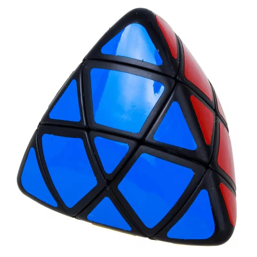 Lanlan Mastermorphix Magic Cube Black Four Axis Four Color Sticker Zongzi Shaped Magic Cube Educational Toy Children\'s Gift 
