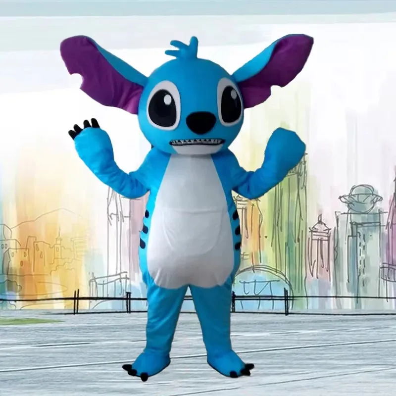 Blue Stitch mascottekostuum Halloween vakantieviering Fancy Dress Anime Carnaval Party volwassen cartoon cosplay pak cadeau