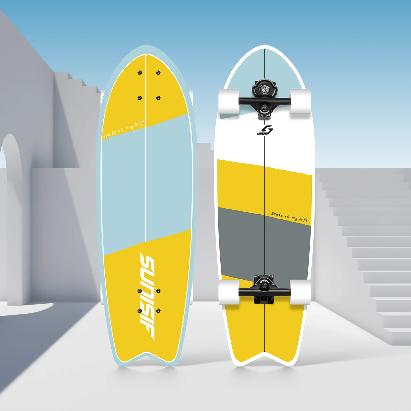

Surfskate Board Fishtail Smooth Outdoor Cruising Based Pump Board Surf Trainer Electric Skateboard Surf High Speed Portable