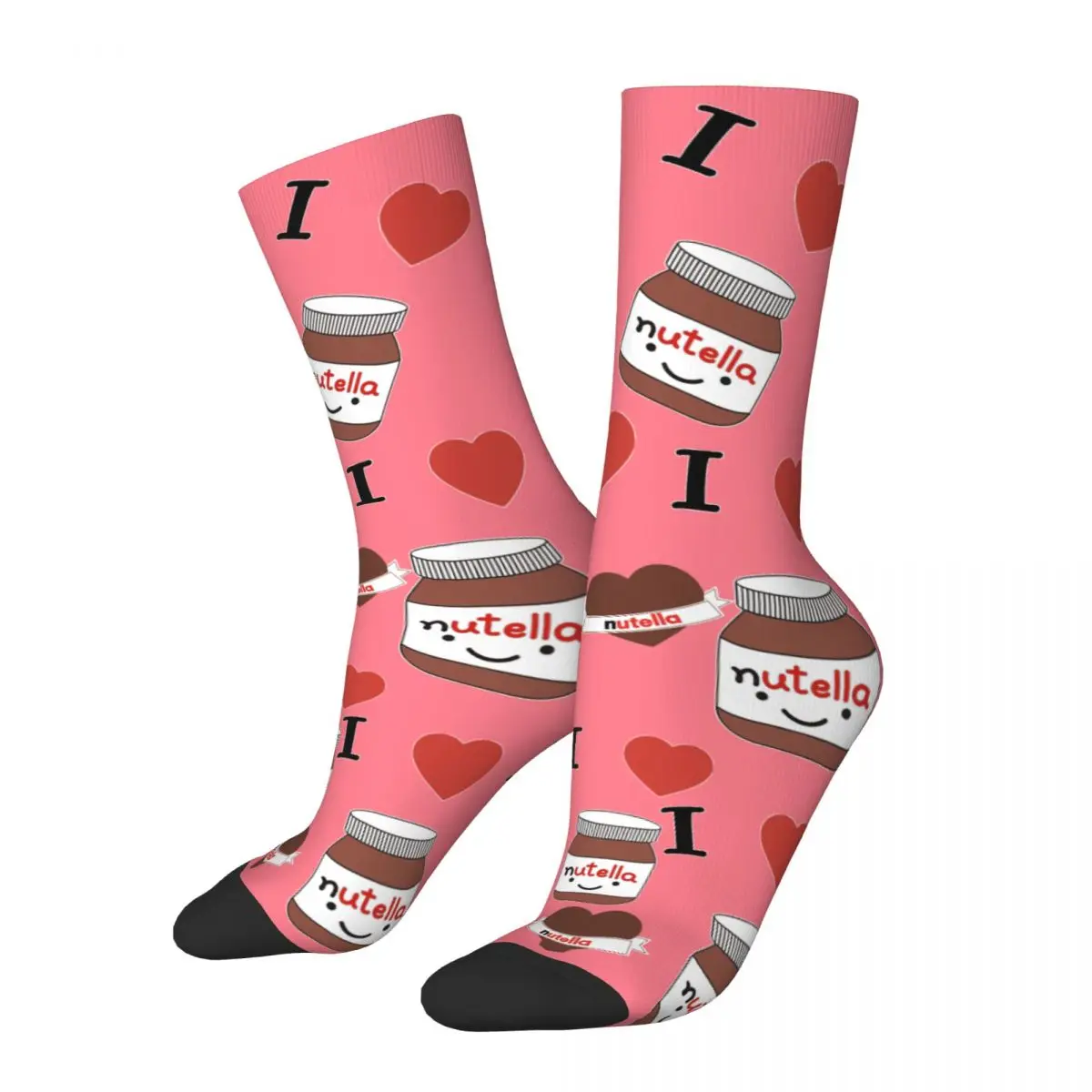 Foods Nutella Cartoon Men Women Socks Leisure Applicable throughout the year Dressing Gifts