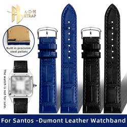 Special Quick Detachable Cowhide Watch Strap For Cartier Santos Dumont WSSA0032 WSSA0023 W2SA0012 Genuine Leather Watchband 17.5
