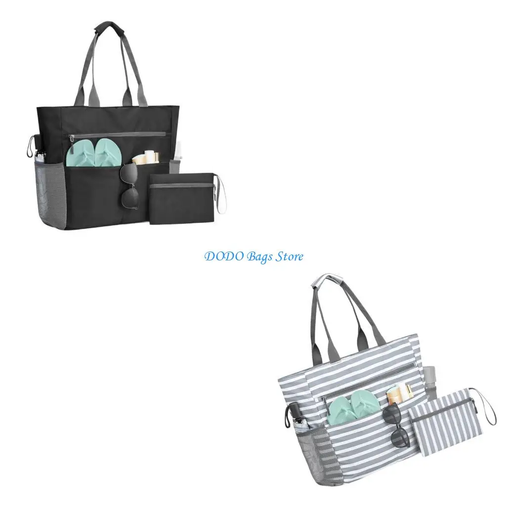 

Compact Foldable Beach Bag With Leak Proof Design Spacious Sand Resistant Section Perfect For Family Beach Days