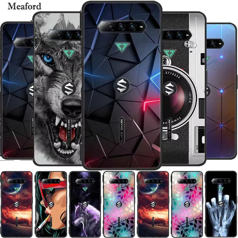 Case For Xiaomi Black Shark 4 Pro Animal Soft Silicone Back Cover Phone Case for Xiaomi Black Shark 4S Bumper Coque PRS-A0 Funda